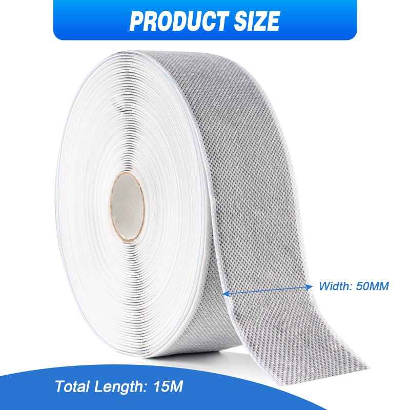 LLPT Butyl Sealing Tape 2â€ x 50 Ft Nonwoven Fabric Cover Self Adhesive Butyl Tape for Waterproofing Wet Areas (NF250) - Image 2